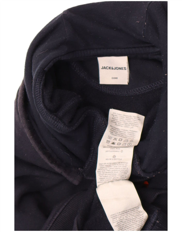 Pulover Jack & Jones pentru bărbați, bumbac, albastru bleumarin mediu