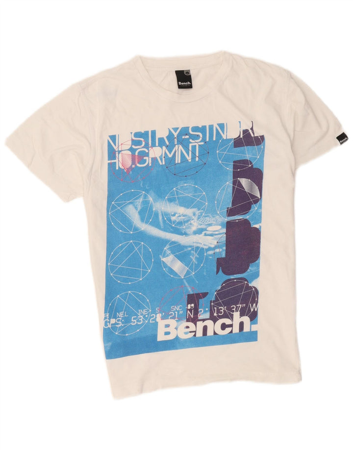 Tricou grafic pentru bărbați Bench Top Mediu Alb