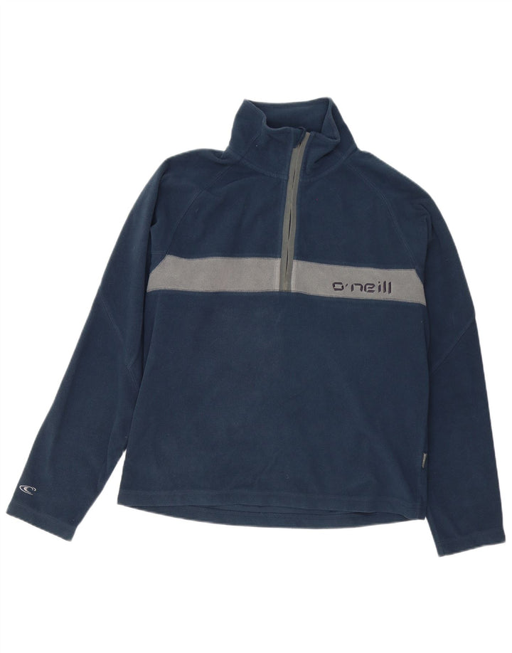 Pulover O'Neill pentru bărbați, cu fermoar și gât, fleece, mediu, bleumarin, color block