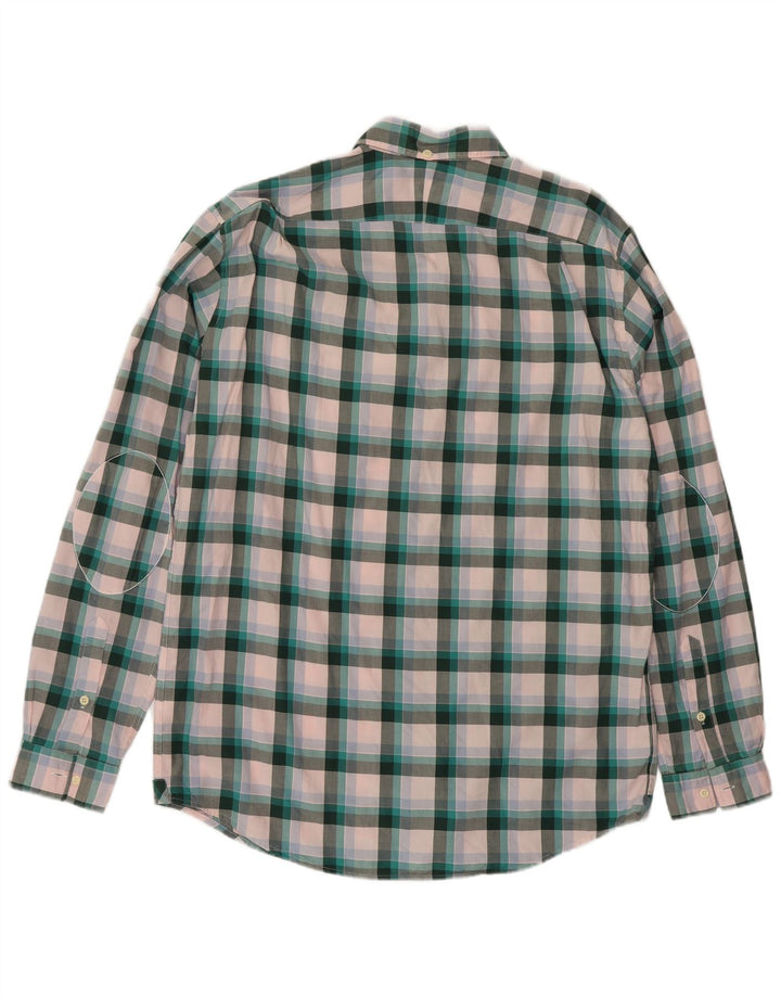 Cămașă pentru bărbați Lacoste Classic Fit Mărimea 40, bumbac cu carouri verde mediu