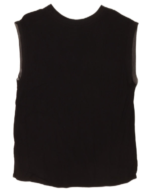 PEPE Jeans Vest Top pentru femei UK 10 Small Black Viscose