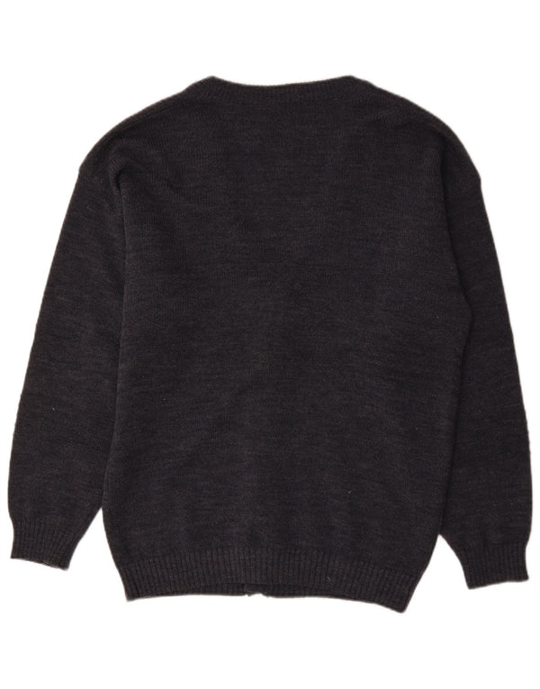 Pulover cardigan vintage pentru bărbați IT 52 mare, albastru marin, acrilic cu pături