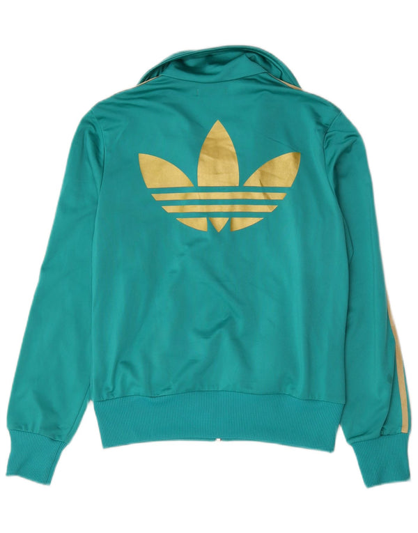 Jachetă de top pentru trening grafic Adidas pentru femei IT 46 Poliester verde mediu