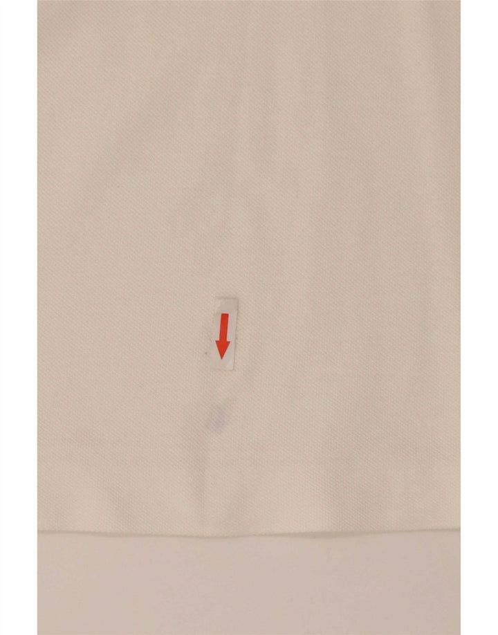 Tricou polo Lacoste pentru bărbați, mărimea 4, bumbac alb mediu