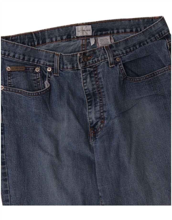 Blugi drepti pentru femei Calvin Klein W32 L29 Bumbac albastru