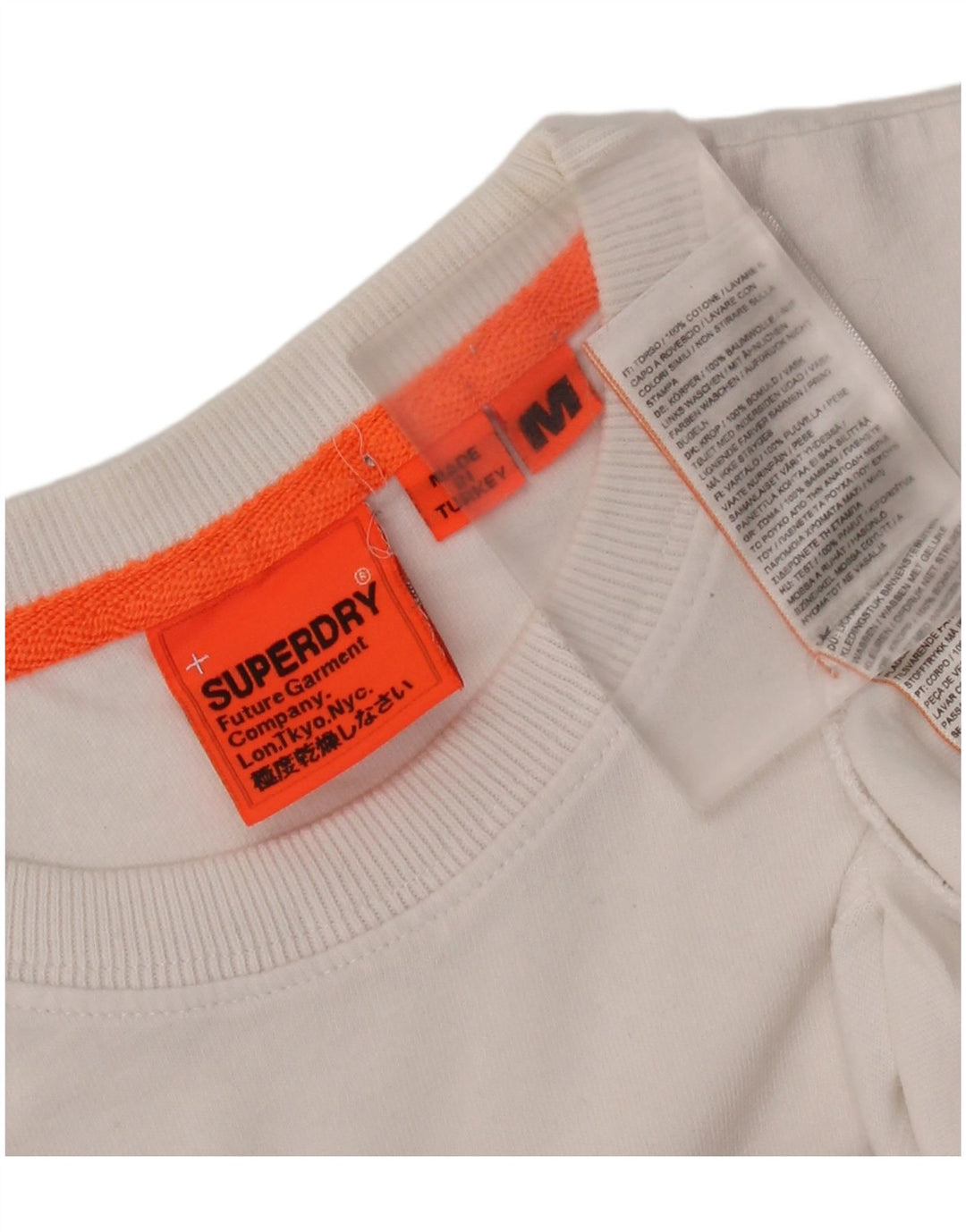 SUPERDRY tricou grafic pentru bărbați Top mediu alb bumbac
