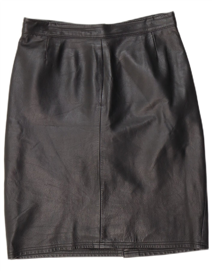 Fusta din piele pentru femei VINTAGE IT 44 Medium W28 Piele neagră