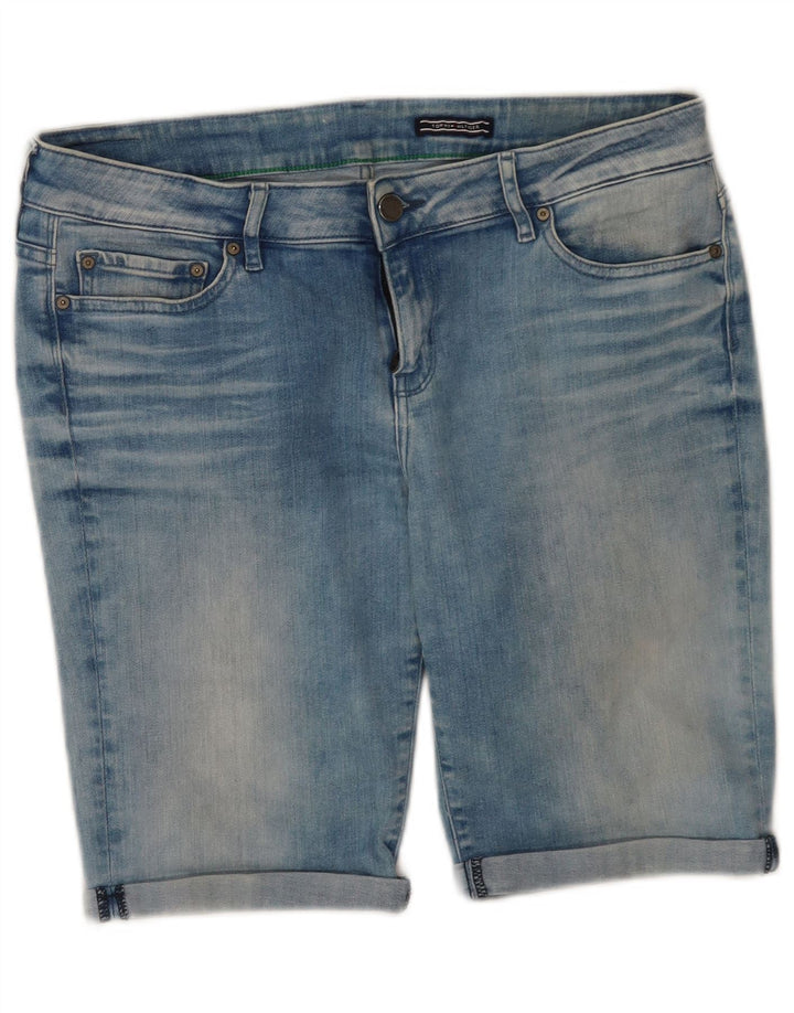 Pantaloni scurți din denim pentru femei Tommy Hilfiger W31, bumbac albastru mediu