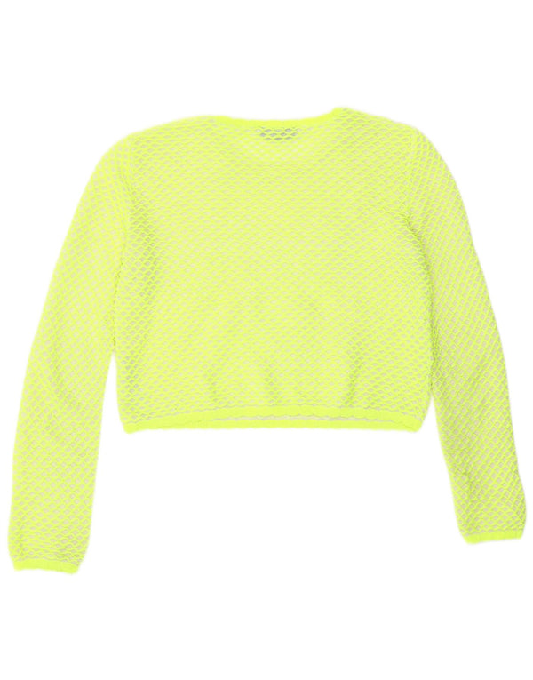 Bluză Crop Top Femei Zara UK 14 Poliester Geometric Verde Mediu