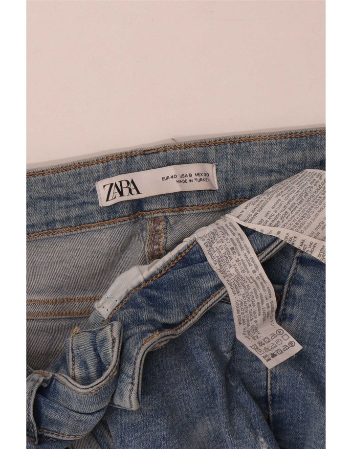 Blugi tăiați pentru damă Zara EU 40 Medium L30 L25 Bumbac albastru
