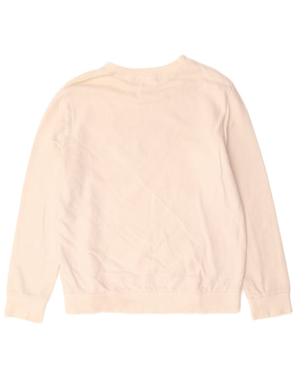 Pulover Guess pentru damă cu grafică, UK 14, bumbac alb, mediu