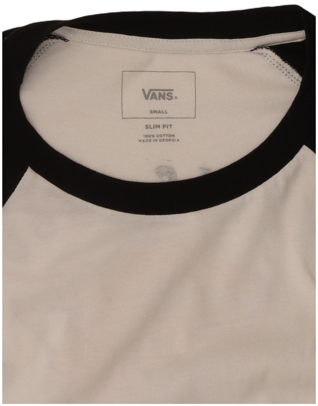 VANS Slim Fit Graphic Top cu mâneci 3/4 UK 10 Small, alb, color block