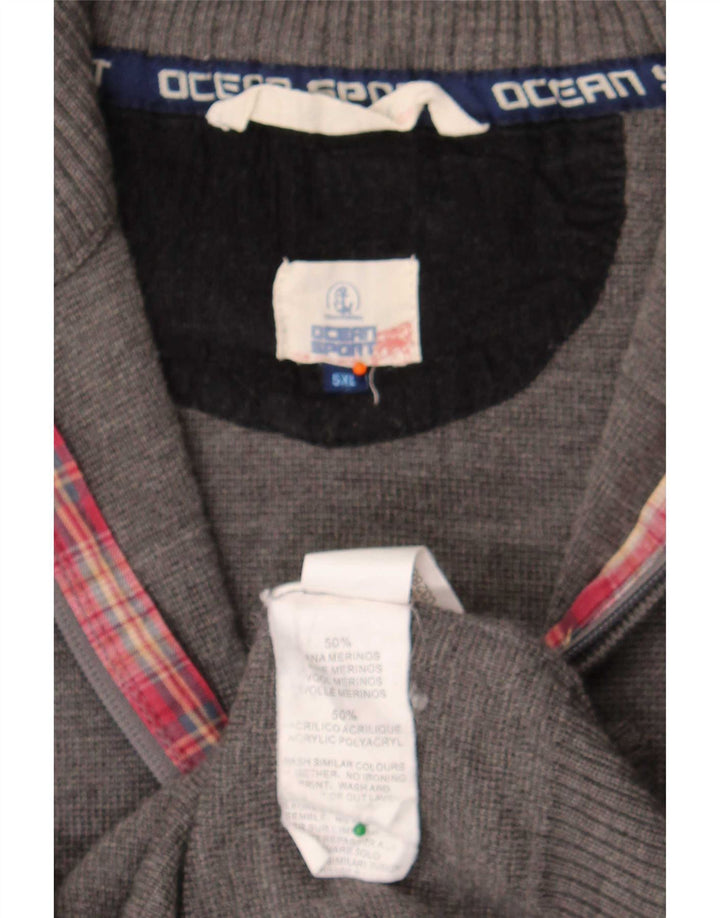 Cardigan Vintage pentru bărbați, 5XL, lână merinos gri
