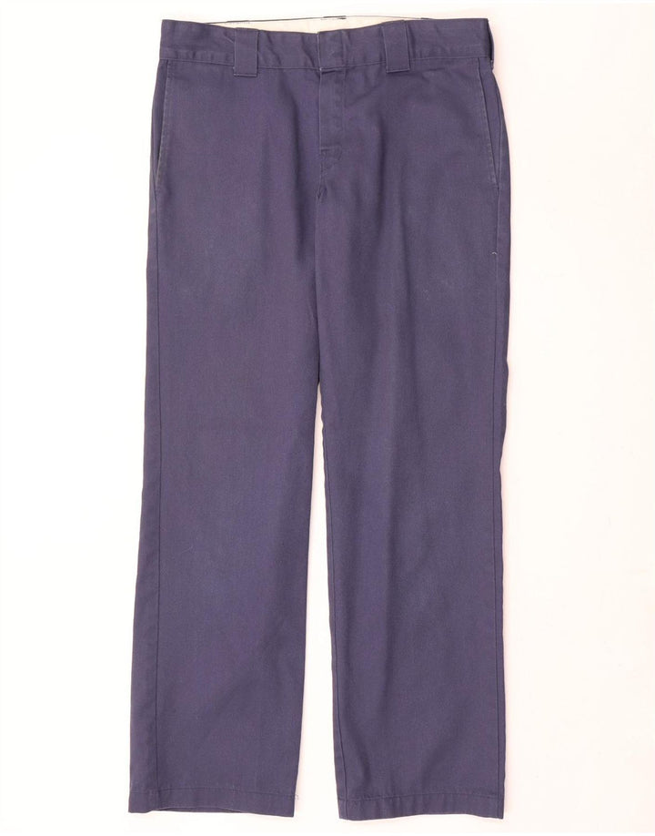 Pantaloni chino slim drepti pentru bărbați Dickies L32 L32 poliester bleumarin