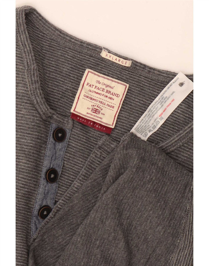 Fat Face pentru bărbați Top cu mânecă lungă 2XL bumbac gri