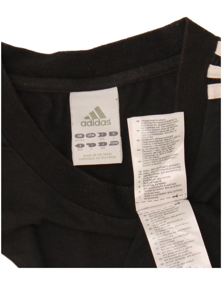 Tricou pentru bărbați ADIDAS Top UK 42/44, mare, negru, color block, bumbac