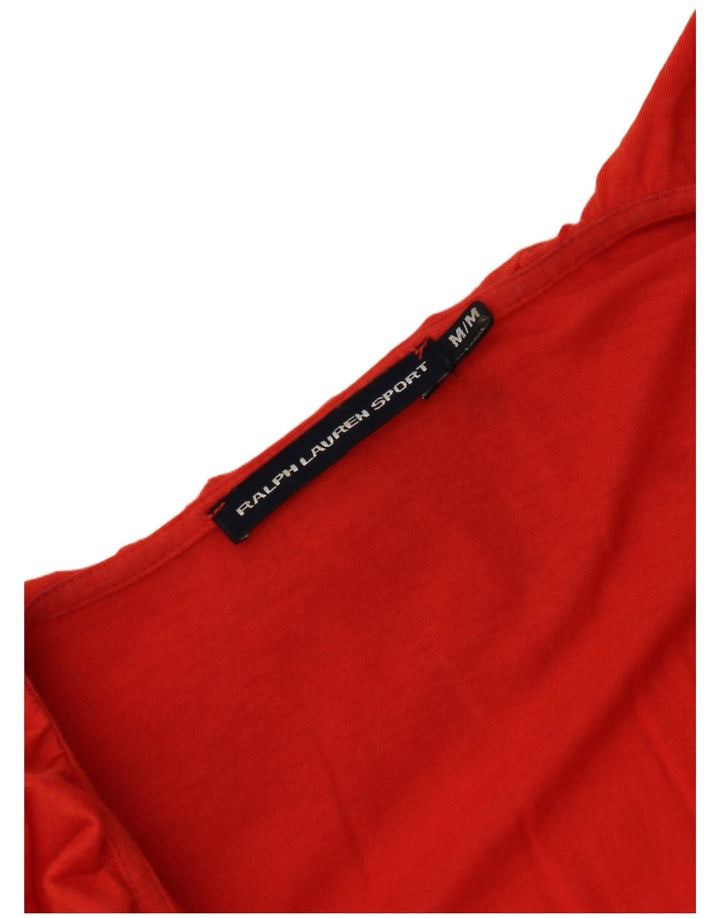 Bluză cu volane în față pentru femei Ralph Lauren, UK 12, roșu mediu