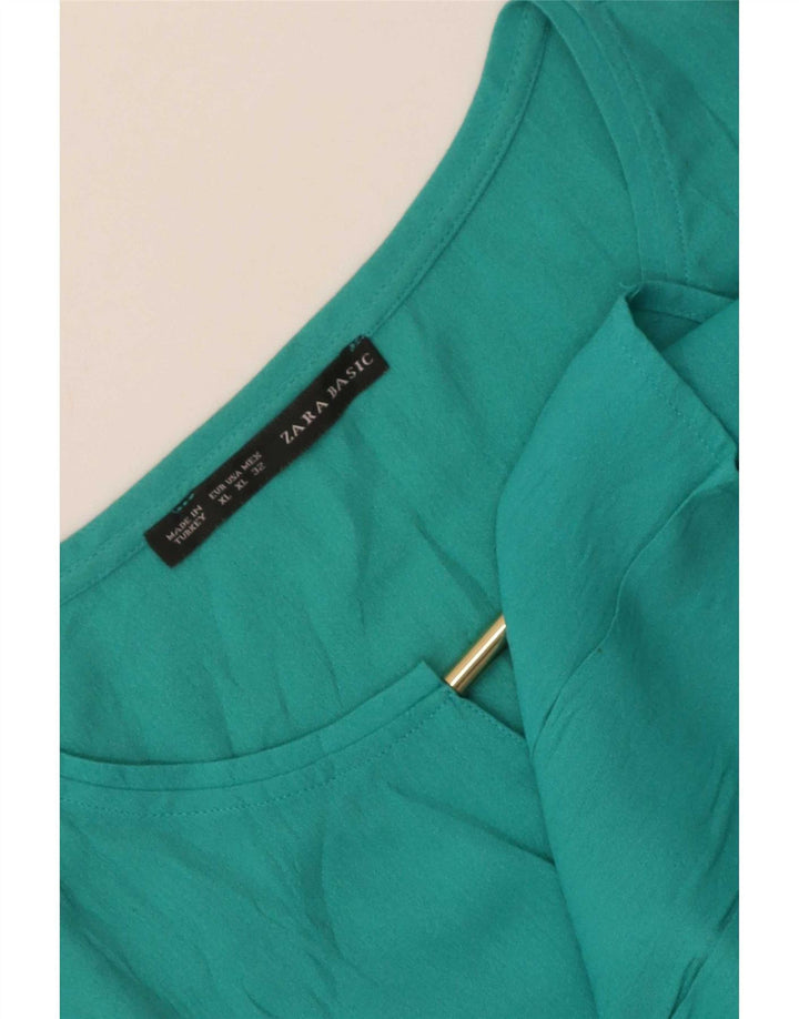 Bluză pentru femei Zara UK 18 XL Turcoaz