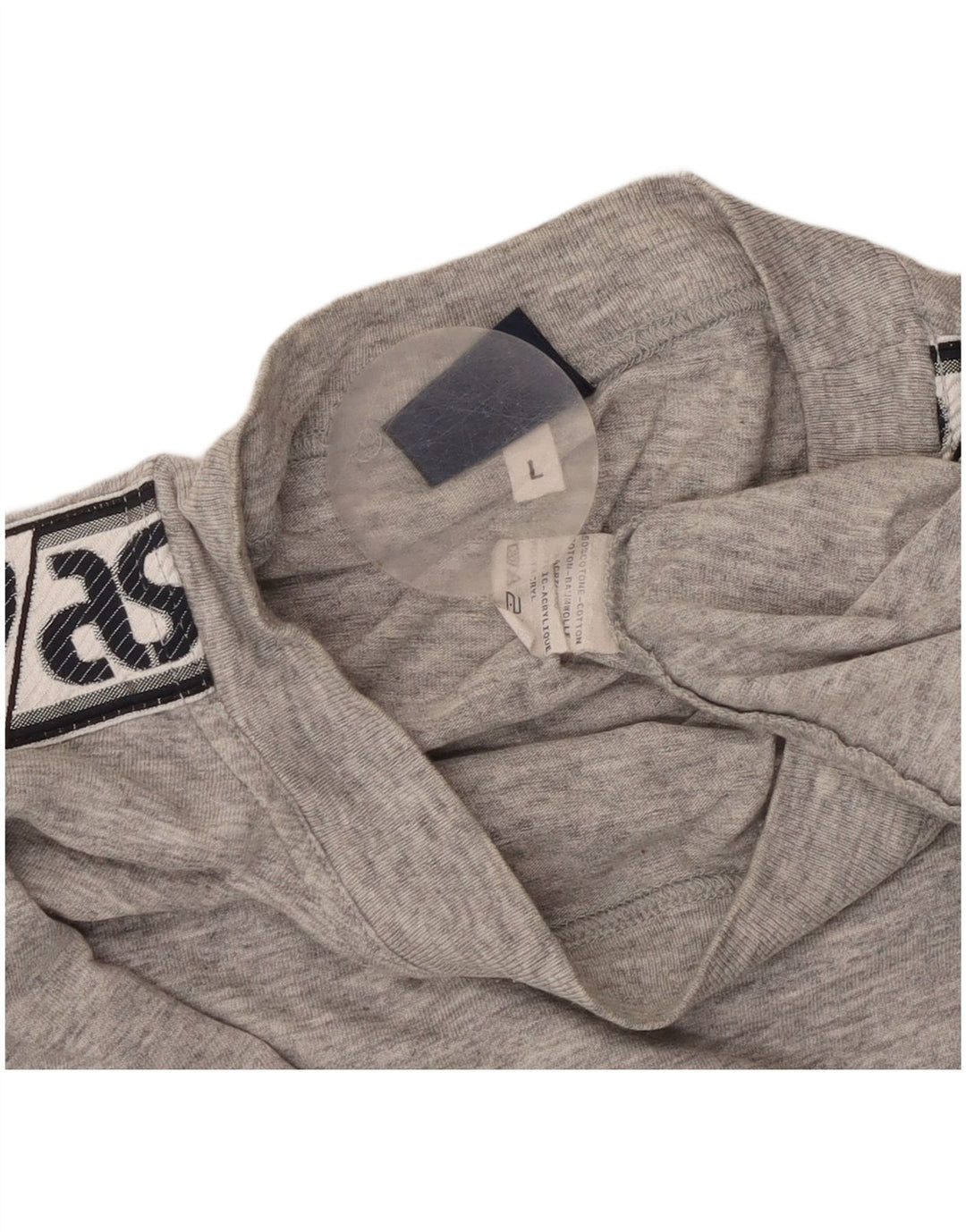 Tricou grafic ASICS pentru bărbați Top mare, gri, bumbac cu pete