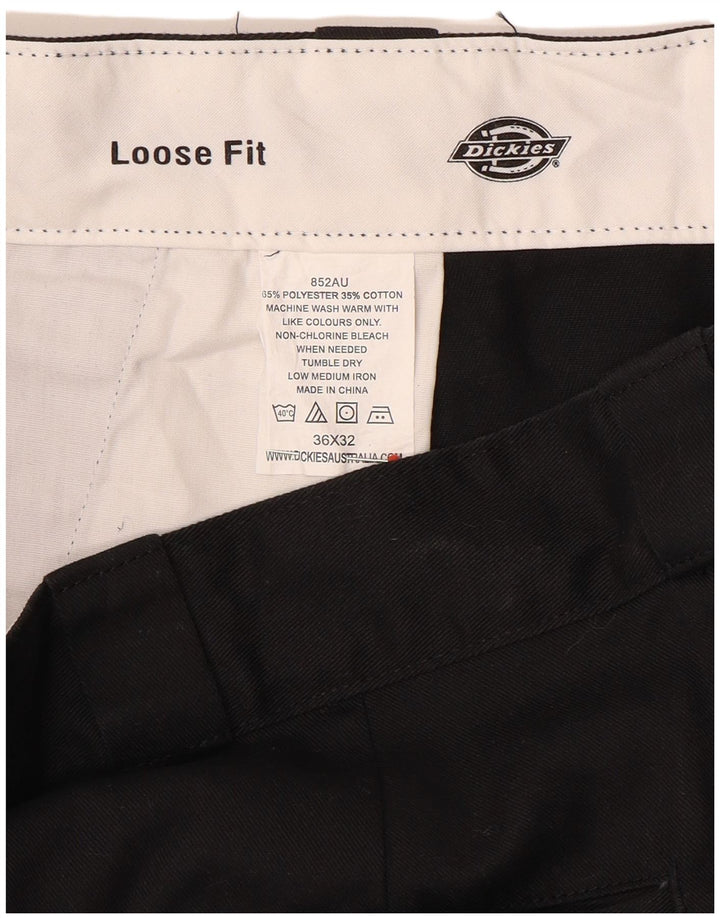 Pantaloni cargo largi pentru bărbați Dickies W36 L32 poliester negru