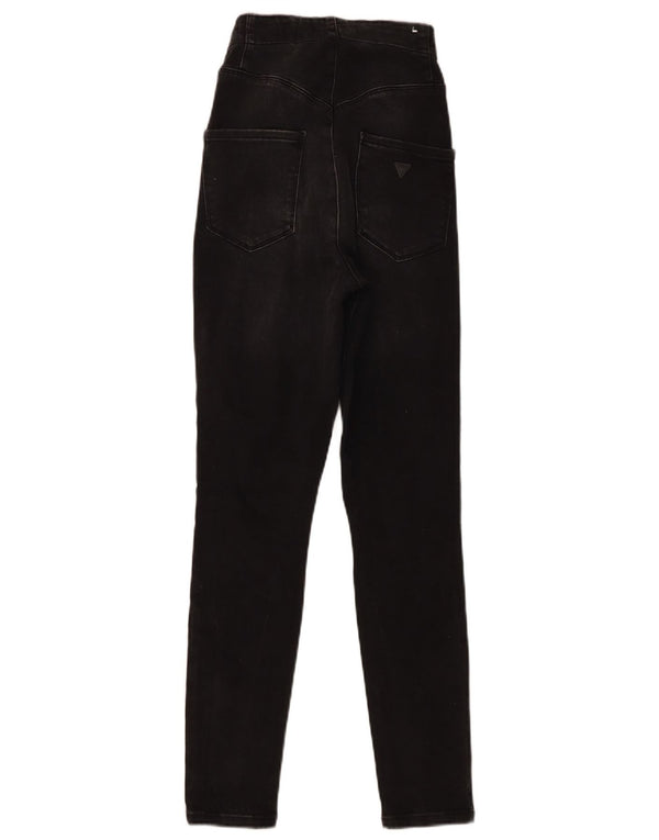 Guess Blugi skinny distressed Bonny pentru femei W25 L27 bumbac negru