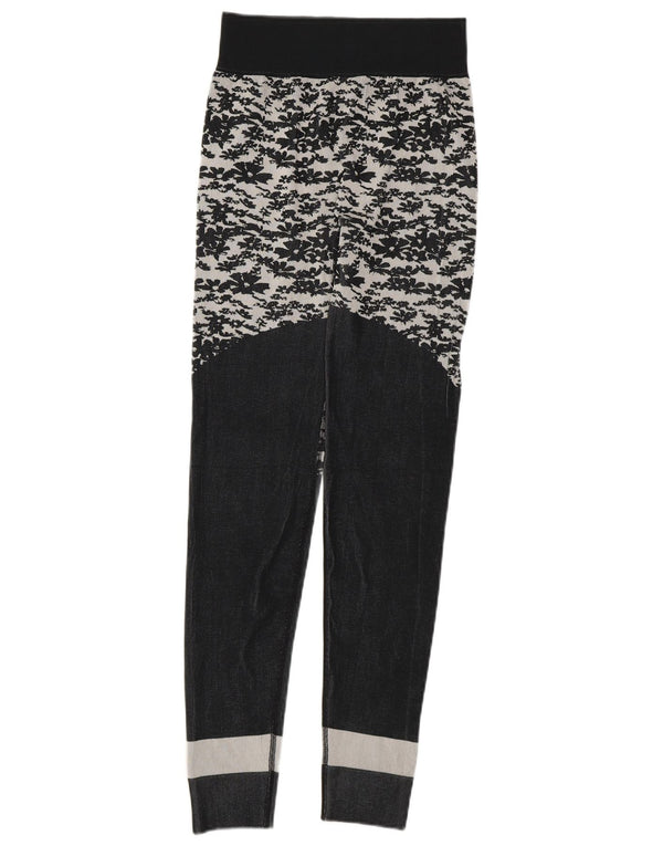 Leggings Stella McCartney pentru femei Adidas UK 8 Small Gri Floral Poliester