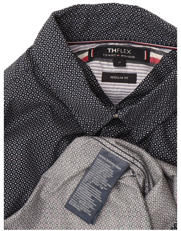 Cămașă pentru bărbați Tommy Hilfiger, cu o formă regulată, din bumbac cu pete, albastru marin mediu