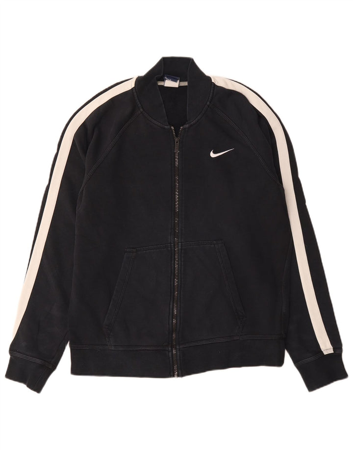 Jachetă de trening Nike pentru bărbați, bumbac color bloc negru mediu