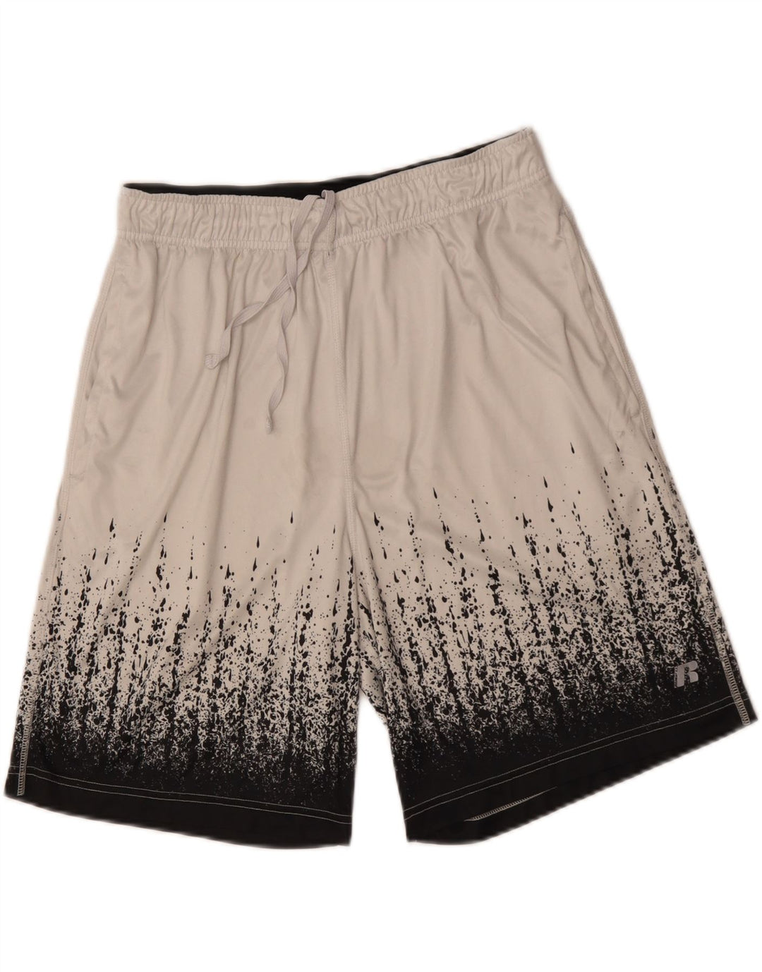 RUSSELL ATHLETIC Mens Sport Shorts Medium White Colourblock
