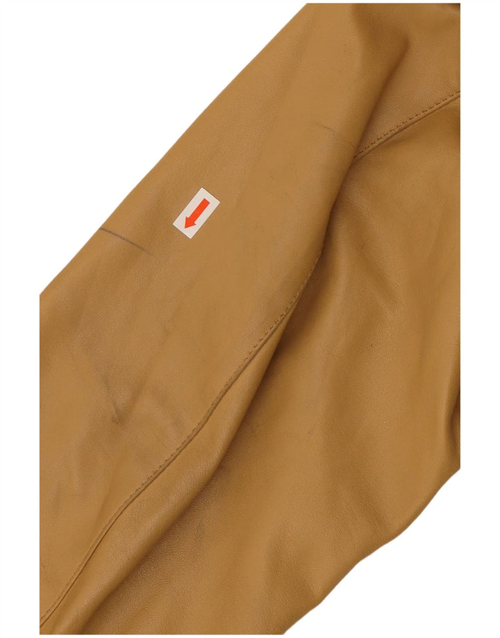 Jachetă de piele pentru femei VINTAGE IT 52 2XL piele bej