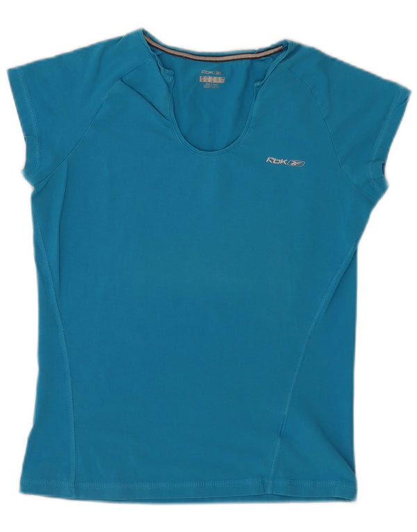 Tricou Crop Reebok pentru femei UK 14 Large Blue Cotton Sports