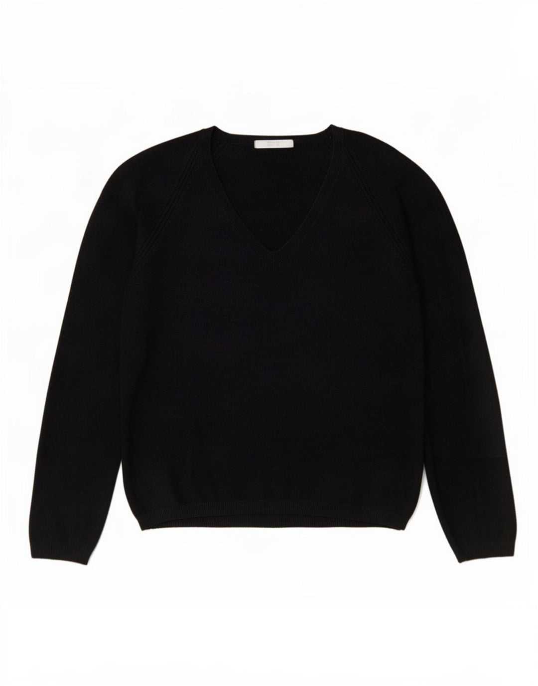 Pulover cu decolteu în V pentru femei Marks & Spencer UK 12 Medium Black