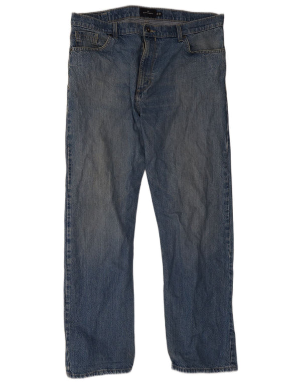 Blugi drepti pentru bărbați Marks & Spencer Blue Harbour W38 L33 Bumbac albastru