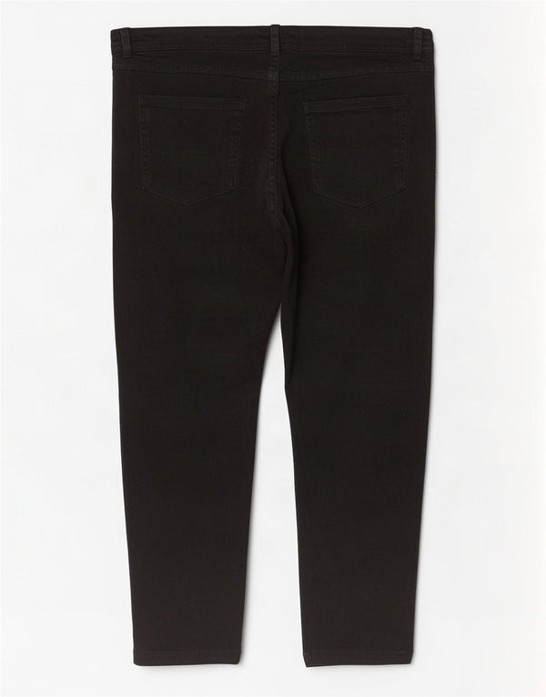 M&Co Blugi Capri cu talie înaltă pentru femei UK 16 Mari L36 L24 Bumbac negru