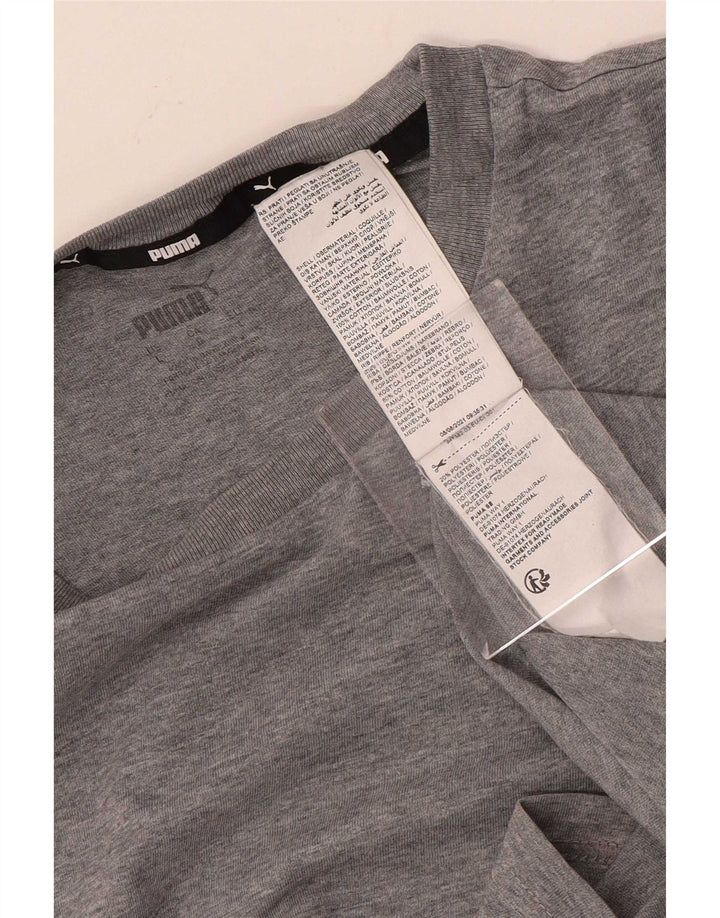 Tricou grafic Puma pentru bărbați Top mare, gri, bumbac color bloc