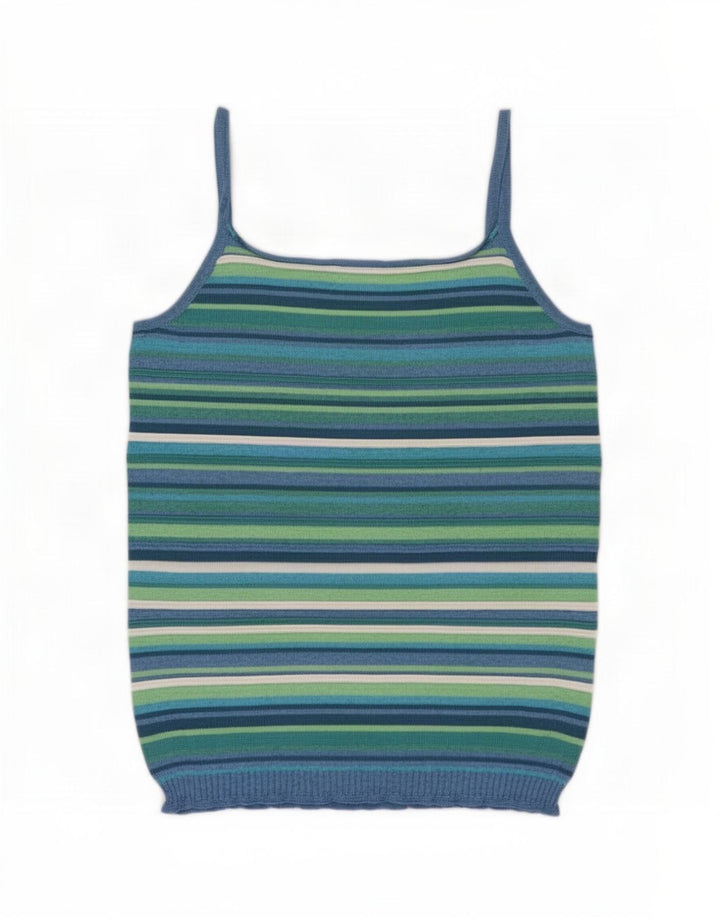 Benetton Womens Cami Top UK 10 Small Multicolored Dunge Viscose