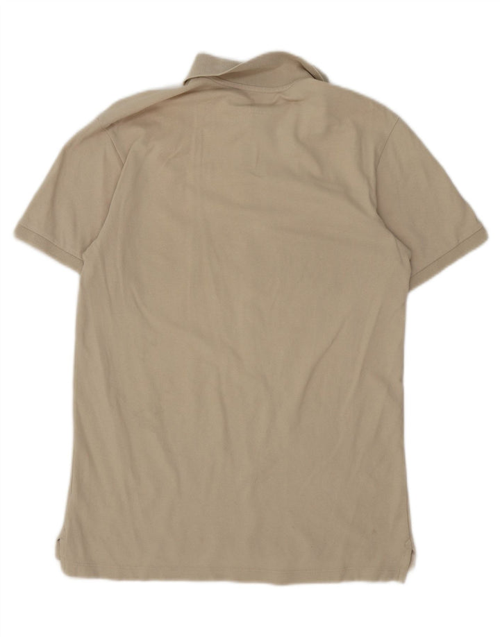 GAP Mens Polo Shirt Small Beige Striped Cotton Vintage Gap and Second-Hand Gap from Messina Hembry 