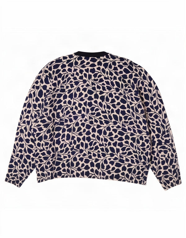 Pulover cardigan pentru femei Marks & Spencer Marea Britanie 22 3XL Bleumarin Viscoză florală