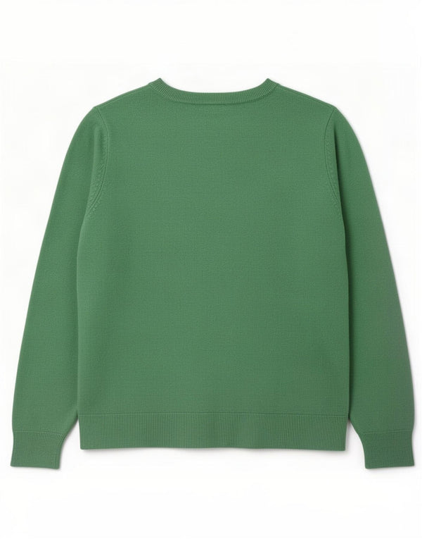 Pulover pentru femei Marks & Spencer cu decolteu triplu UK 12, verde mediu acrilic