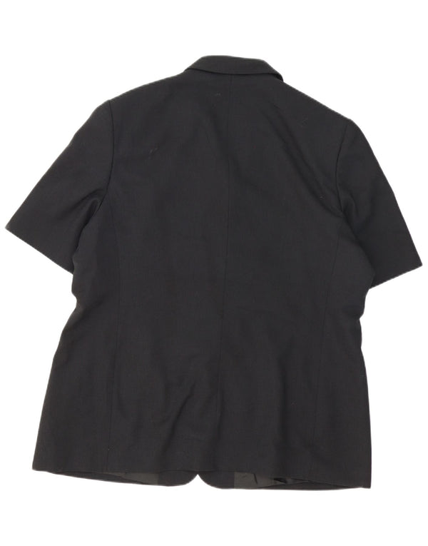 Jachetă pentru femei Marks & Spencer, cu 2 nasturi, cu mânecă scurtă, UK 20 2XL Negru