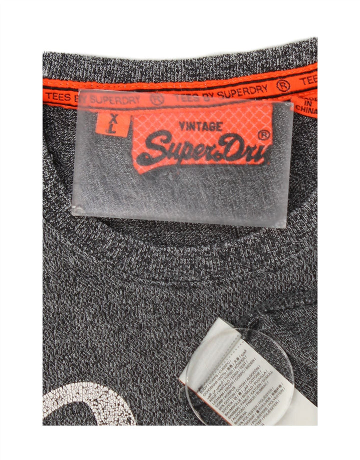 Tricou grafic pentru bărbați SUPERDRY Top XL bumbac gri