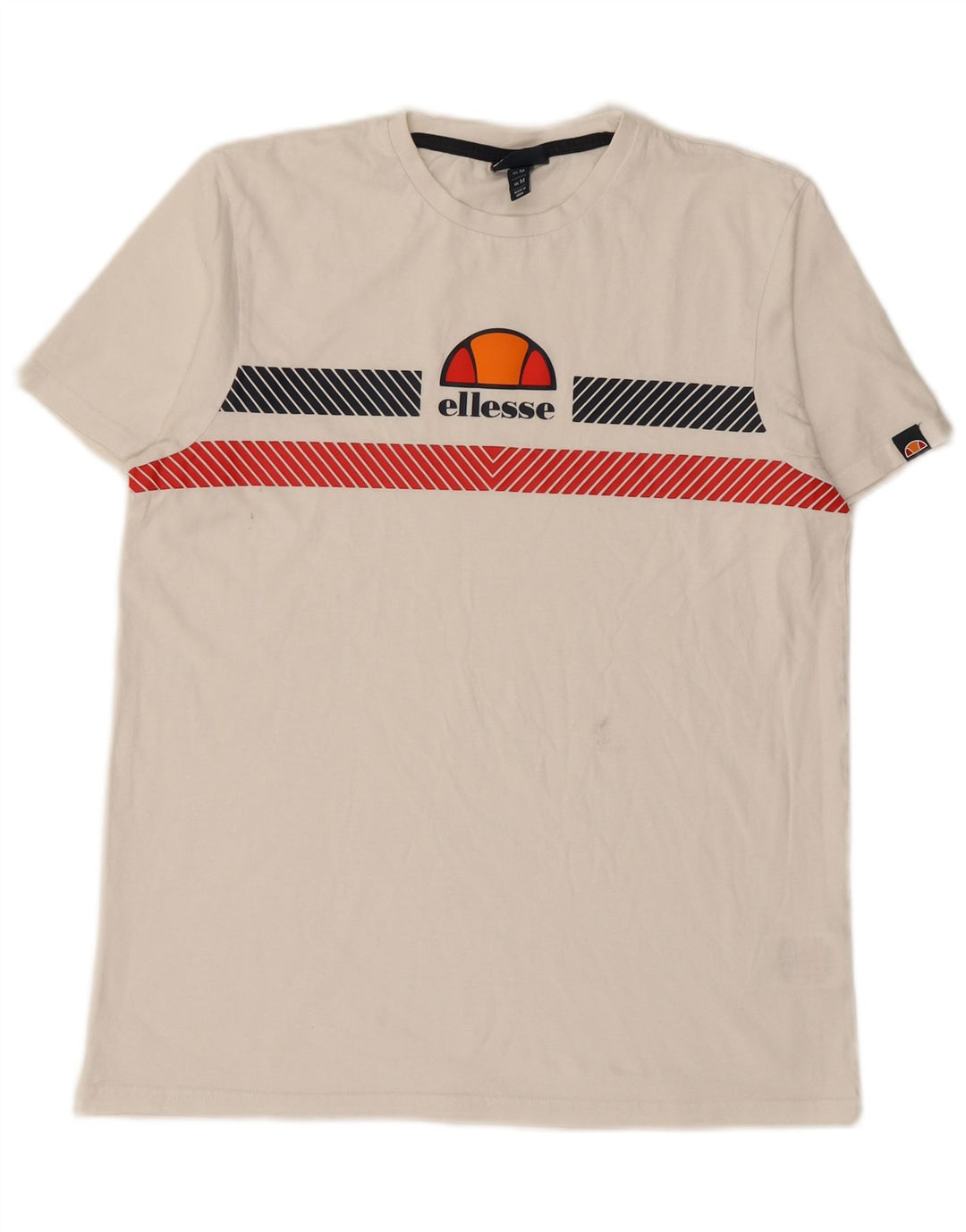 Tricou grafic ELLESSE pentru bărbați Top, mediu, alb, bumbac