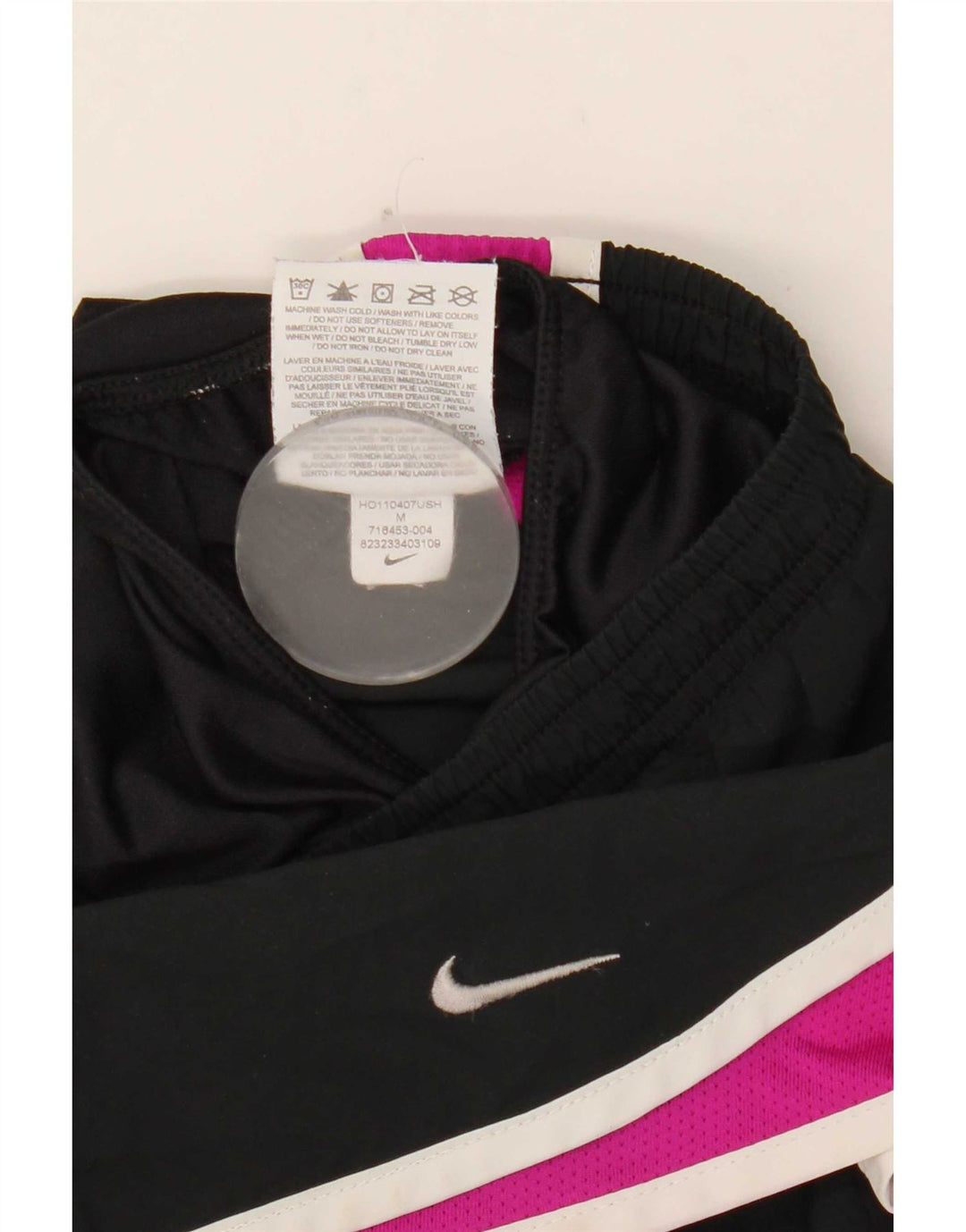 Pantaloni scurti sport Nike pentru femei UK 14 Medium Black Colorblock Poliester