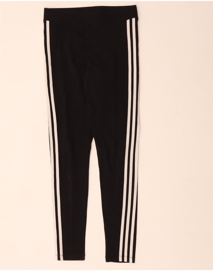 Leggings pentru femei ADIDAS UK 8/10 mic bumbac negru