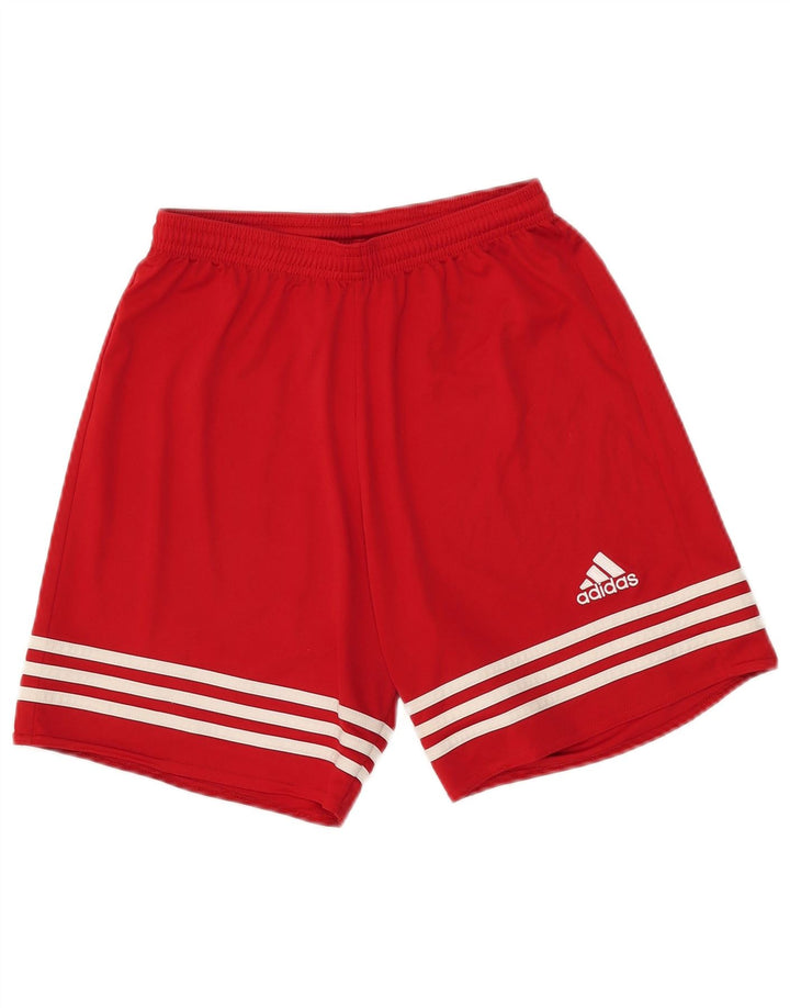 Pantaloni scurți sport pentru bărbați Adidas Climalite, poliester roșu mic