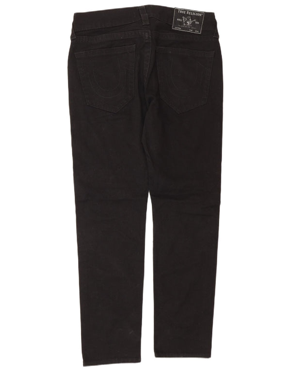 True Religion Blugi Skinny Rocco Relaxed Fit W32 L30, bumbac negru