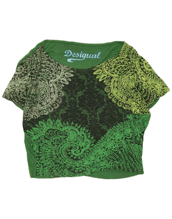 Bluză supradimensionată pentru femei Desigual UK 16 Large Green Paisley Viscose