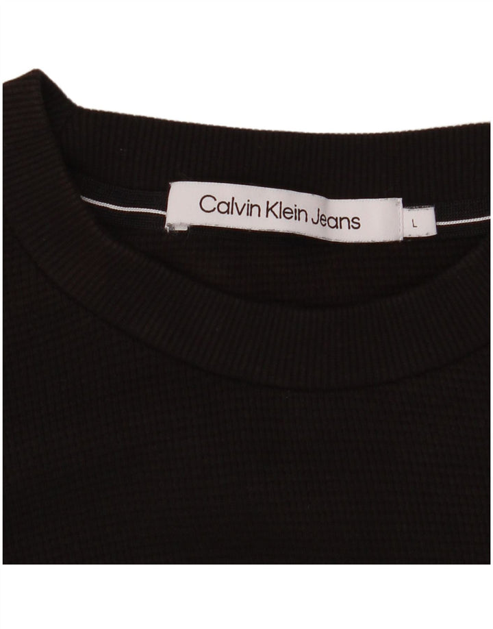 Calvin Klein Jeans Top pentru bărbați cu mânecă lungă, mare, maro