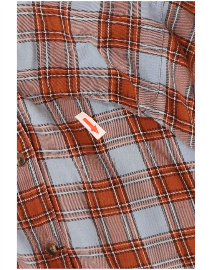 Cămașă de flanel pentru femei Lands End US 12, mare, maro, din bumbac