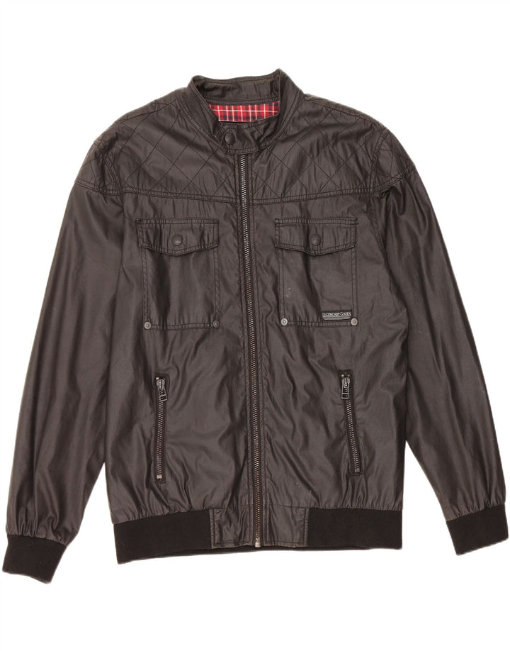 Jachetă vintage pentru bărbați, UK 40, mare, negru, bumbac